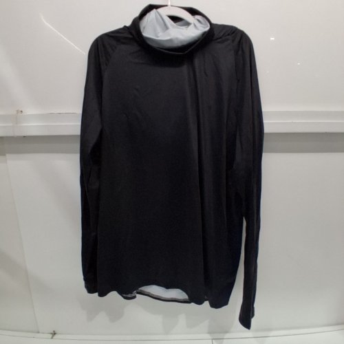 LONG SLEEVE SUNSHIRT WITH HOOD AND GAITER- EXTRA LARGE - BLACK image 2