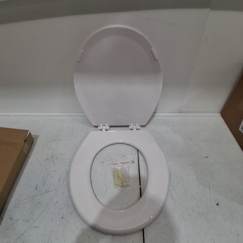 ROUND TOILET SEAT -15" - WHITE (MODEL: DSR-S-PLAIN/TAB) image 2