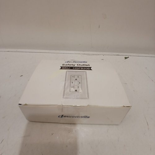 2PK DEWENWILS SELF TEST LED INDICATOR WALL OUTLET & WALL PLATE - 20AMP - WHITE - (MODEL:HGFB20B) image 4