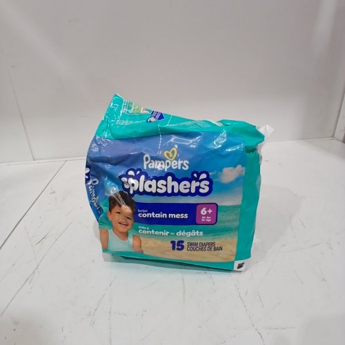 15PK PAMPERS SWIM SPLASHERS DIAPERS - SIZE 6 image 3