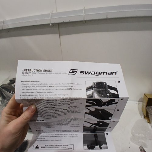 SWAGMAN EXO AERO SINGLE KAYAK CARRIER - BLACK (ITEM: 65145) image 8