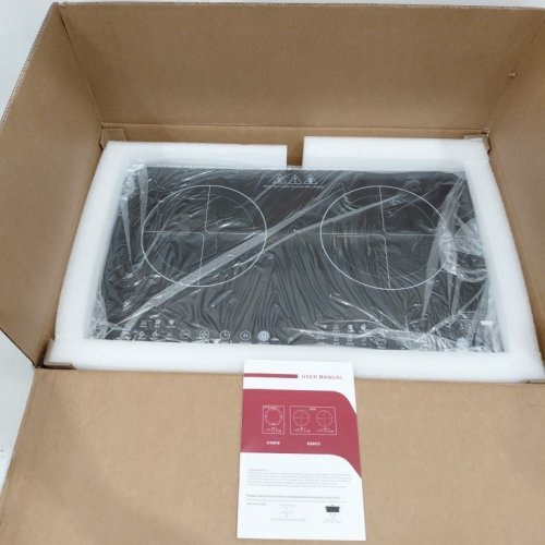 VBGK DOUBLE INDUCTION COOKTOP STOVE TOP WITH HOT PLATE - 24" - 110V 2000W - BLACK (MODEL: K20015) image 3