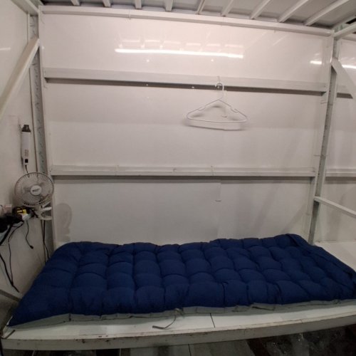 CAMPING COT PAD CUSHION - 68" X 24" - NAVY/GREY image 2