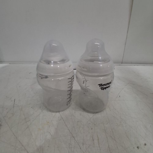 2PK TOMMEE TIPPEE ANTI-COLIC NATURAL START BABY BOTTLES - 9OZ - CLEAR/WHITE image 2
