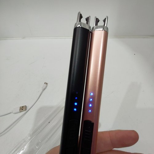 2PK IURE ELECTRIC ARC CANDLE LIGHTERS - BLACK / ROSE GOLD image 2