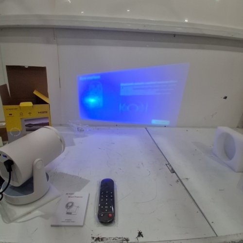 MAGCUBIC 4K NATIVE 1080P PORTABLE PROJECTOR POWERED BY ANDROID - DUAL WIFI, BLUETOOTH 5.0 - WHITE (MODEL: HY320PRO) image 2
