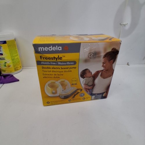 MEDELA FREESTYLE MINI HANDS-FREE DOUBLE ELECTRIC BREAST PUMPS - WHITE/YELLOW image 6