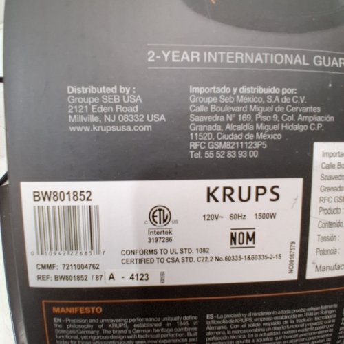 KRUPS SMART-TEMP 1.7L DIGITAL CORDLESS ELECTRIC KETTLE - BLACK (MODEL: BW801852) image 4
