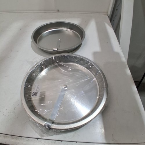 2PC ROE & MOE EASY OUT QUICK RELEASE QUICHE, PIE AND CAKE PAN - 9" - SILVER image 2