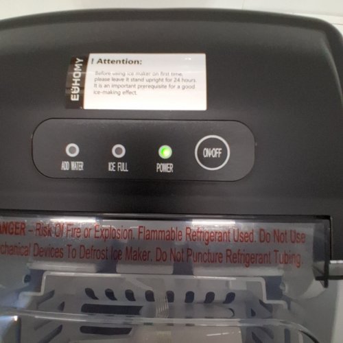 EUHOMY COUNTERTOP ICE MAKER MACHINE - MAKES 26LBS PER DAY - BLACK (MODEL: IM-06D) image 2