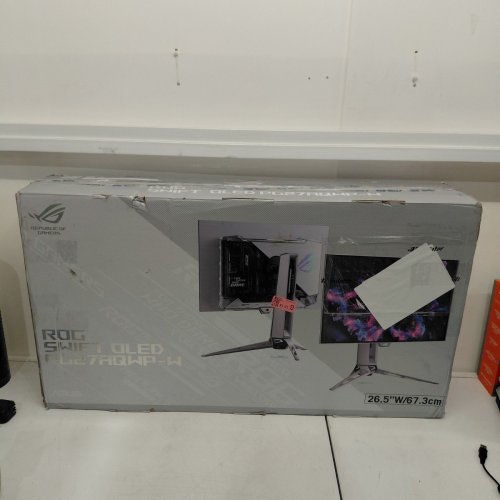 ASUS ROG SWIFT 27” OLED GAMING MONITOR, G-SYNC COMPATIBLE, NEO PROXIMITY SENSOR, DUAL-MODE (QHD@540HZ, HD@720HZ) - 0.02MS - SILVER/WHITE - (MODEL:PG27AQWP-W) image 11