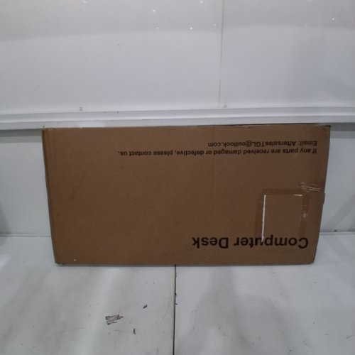 TREESLAND L-SHAPED CORNER COMPUTER DESK WITH STORAGE SHELVES - 40" X 50" X 18" - BROWN (2890 RB) image 4