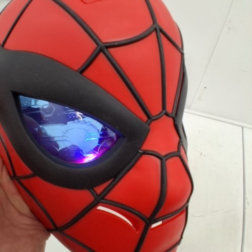 KID'S HASBRO MARVEL SPIDER-MAN GLOW FX LIGHT UP MASK - AGE 5+ - OSFM - RED/BLACK/BLUE (MODEL: F8839) image 2