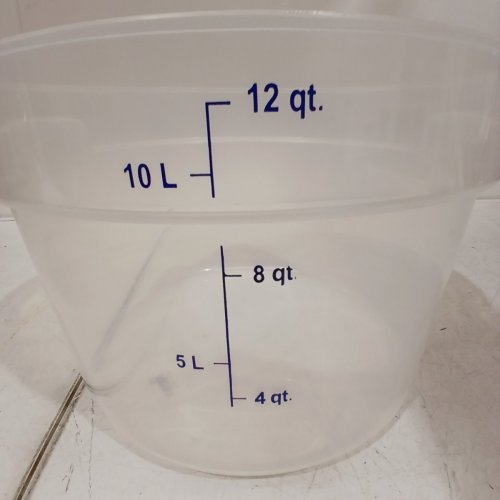 COMMERCIAL MEASURING BUCKET - 12 QT / 10 L - CLEAR image 4