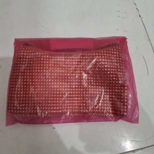 WOMEN'S SPARKLING RHINESTONE MESH EVENING SHOULDER BAG CLUTCH - 9" WIDE - ROSE GOLD image 4
