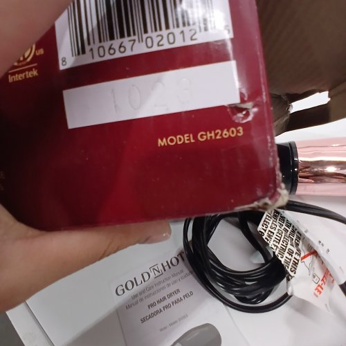 GOLD N HOT PRO HAIR DRYER - 1875W - BLACK AND ROSE GOLD (MODEL: GH2603) image 3