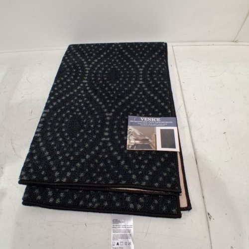 LANART VENICE NON-SLIP DECORATIVE MAT-30" X 45" - BLACK/GREY (MODEL: 2285383) image 2