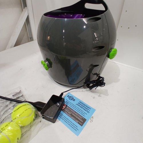 PETSAFE AUTOMATIC BALL LAUNCHER - 9 DISTANCE SETTINGS (8 - 30FT) & 6 ANGLE SETTINGS - GREY/PURPLE (MODEL: ZTY00-15968) image 2