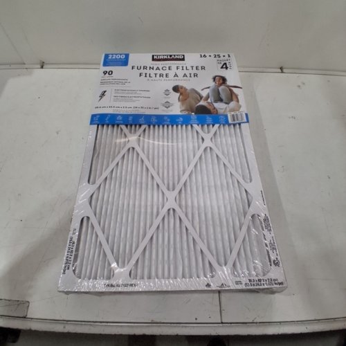 4PK KIRKLAND HIGH PERFORMANCE FURNACE FILTERS , 2200 - 16" X 25" X 1" - WHITE (MODEL: 928373) image 2