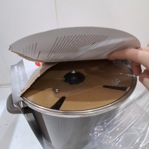 STARFRIT CARBON STEEL STOCKPOT WITH GLASS LID- 15L (16QT) - GREY image 3