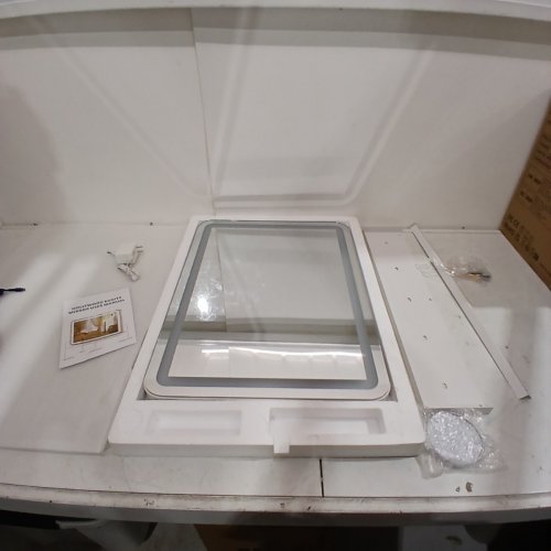 RATSAMEE LIGHTED LED VANITY MAKEUP MIRROR WITH 3 DIMMABLE LIGHT SETTINGS & CHARGING PORT - 18" X 23" - WHTIE image 5