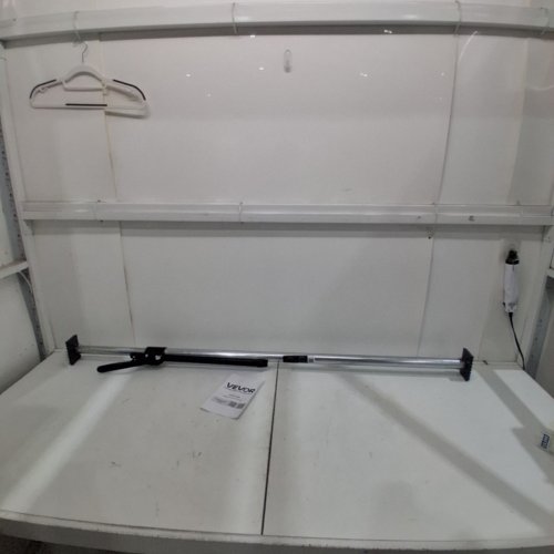 HEAVY-DUTY ADJUSTABLE CARGO BAR WITH NON-SLIP FOOT PADS - 59" TO 73" - SILVER/BLACK (MODEL: CB1203SV) image 2