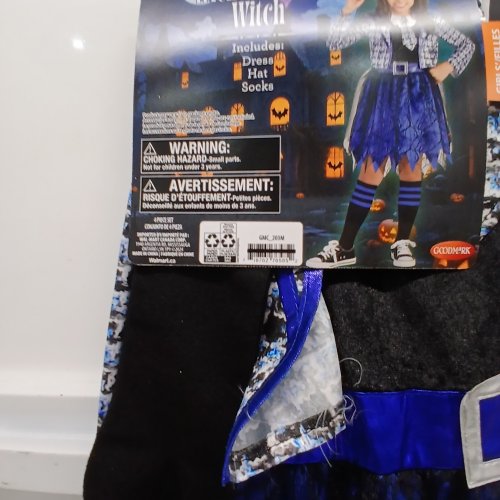 GIRLS GOODMARK WICKED SCHOOL WITCH COSTUME - MEDIUM (8-10) - BLUE AND BLACK (MODEL: GMC_203M) image 2