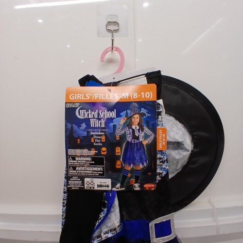 GIRLS GOODMARK WICKED SCHOOL WITCH COSTUME - MEDIUM (8-10) - BLUE AND BLACK (MODEL: GMC_203M) image 3