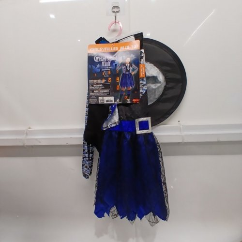 GIRLS GOODMARK WICKED SCHOOL WITCH COSTUME - MEDIUM (8-10) - BLUE AND BLACK (MODEL: GMC_203M) image 4