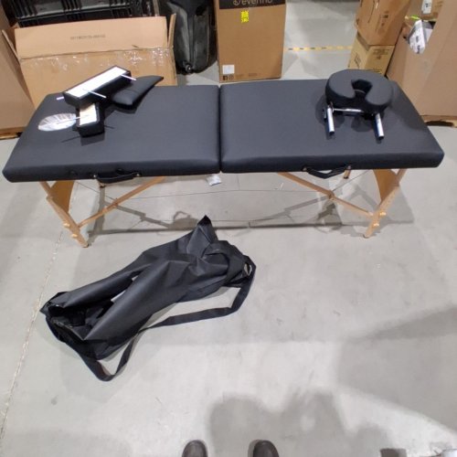 YAHEETECH MASSAGE TABLE LASH BED PORTABLE MASSAGE SPA BED BEAUTY TATTOO TABLE ADJUSTABLE - BLACK image 2