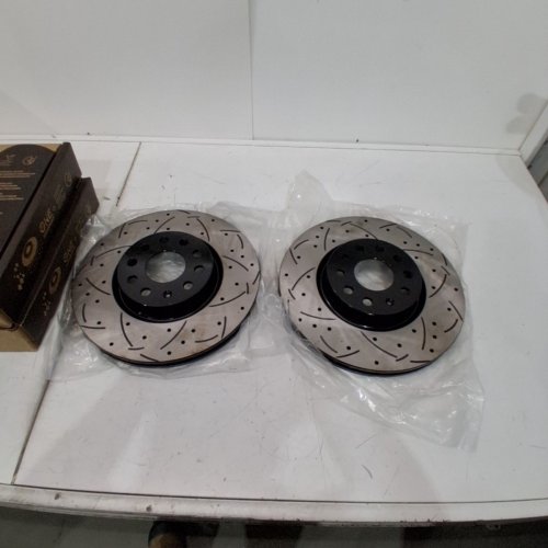 2PC DS-ONE REAR PERFORMANCE DRILLED & SLOTTED BRAKE ROTORS FOR INFINITI AND NISSAN MODELS (MODEL: DS1-980333) image 3