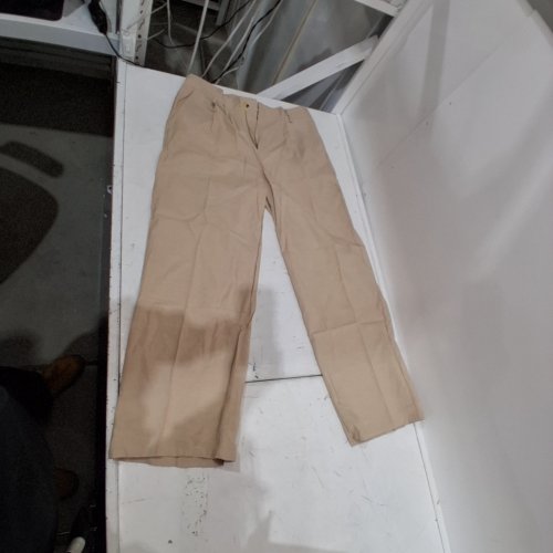 WOMENS HIGH WAISTED DRESS PANTS - MEDIUM - KHAKI image 2