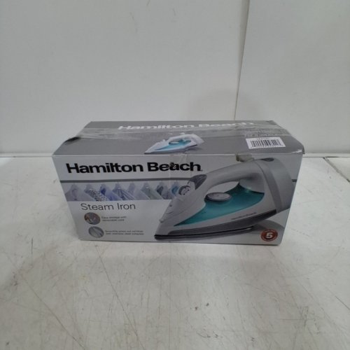 HAMILTON BEACH STEAM IRON STAINELESS STEEL SOLEPLATE - 11" - TEAL (MODEL:14212C) image 6