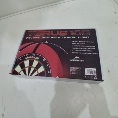 MISSION FOLDING PORTABLE DARTBOARD LIGHT - BLACK (MODEL: TORUS 100) image 4