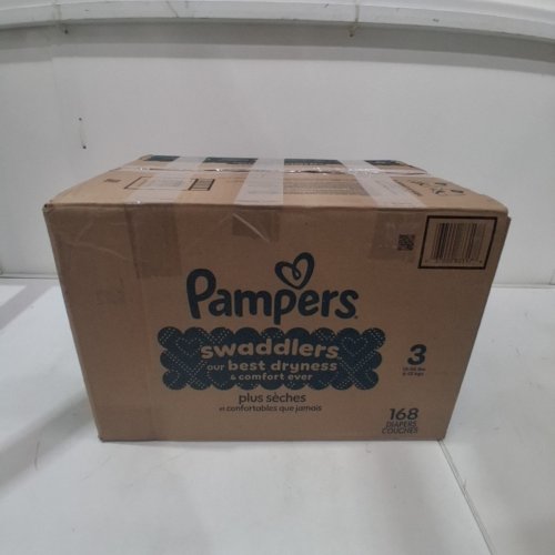 168PK PAMPERS SWADDLERS DISPOSABLE DIAPERS - SIZE 3 (13-26LBS) image 3