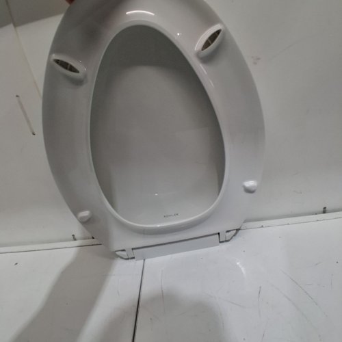 KOHLER CACHET ELONGATED TOILET SEAT - FITS BOWLS 18 5/8" - CREAM WHITE - (MODEL: 4636-RL-0) image 3