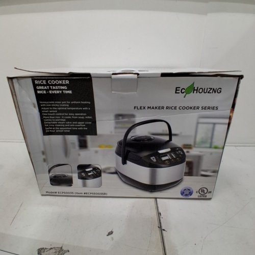 ECOHOUZNG MULTI-FUNCTION RICE COOKER WITH LED DIGITAL DISPLAY AND 11 PRESETS - 120V - BLACK (MODEL: ECP50035 / ECP550035R) image 6