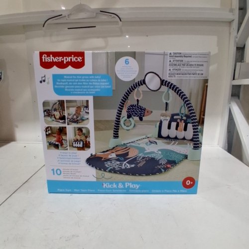 4-IN-1 FISHER-PRICE BABY PLAYMAT KICK & PLAY PIANO GYM - NAVY BLUE (MODEL: JMN75) image 3