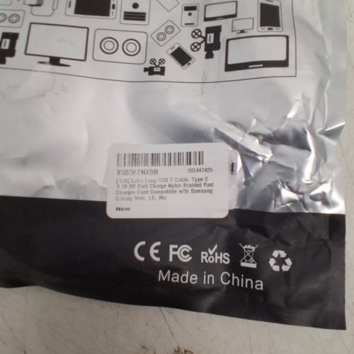BRAIDED USB-A TO USB-C CABLE - 15FT - GREY image 2
