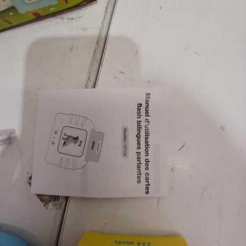 EARLY EDUCATION TALKING FLASH CARD DEVICE FRENCH AND ENGLISH - BLUE - (MODEL:KPJ06) image 3
