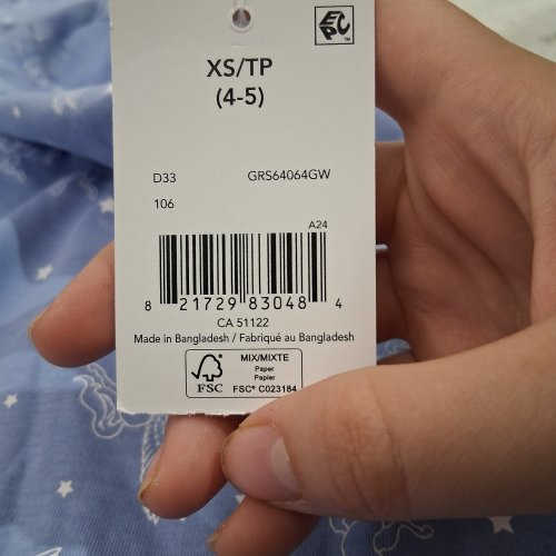 GIRL'S SHORT SLEEVE UNICORN PRINT DRESS - EXTRA SMALL (4-5) - LAVENDER/BLUE image 3