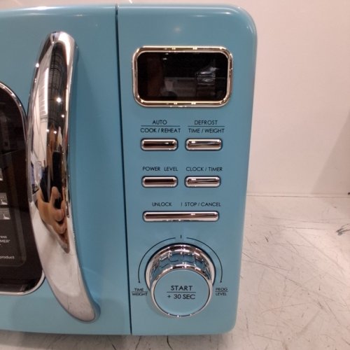 GALANZ RETRO-STYLE DIGITAL MICROWAVE OVEN - 0.7CU.FT - BLUE (MODEL: GLCMKZ07BER07) image 5