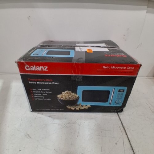 GALANZ RETRO-STYLE DIGITAL MICROWAVE OVEN - 0.7CU.FT - BLUE (MODEL: GLCMKZ07BER07) image 6