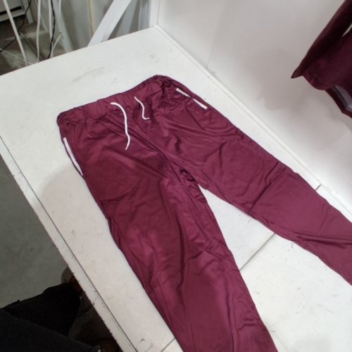 2PC WOMENS LONG SLEEVE PAJAMA SET - MEDIUM - BURGUNDY image 4