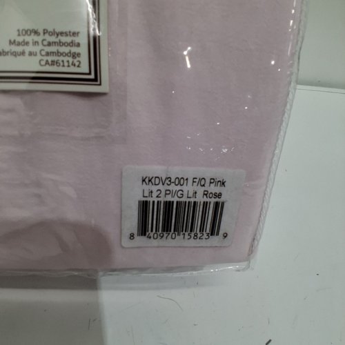 3PC KRINKLE DUVET COVER SET - FULL/QUEEN - LIGHT PINK (MODEL: KKDV3-001) image 3