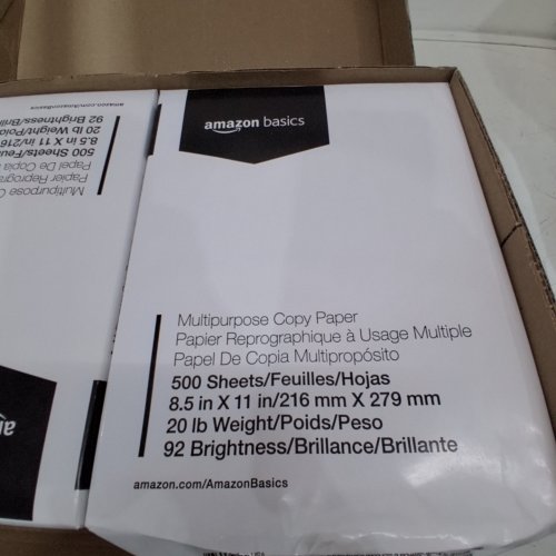 6PK AMAZONBASICS MULTIPURPOSE COPY PRINTER PAPER - 8.5" X 11" - 92 BRIGHTNESS - 3000 SHEETS TOTAL - WHITE image 2