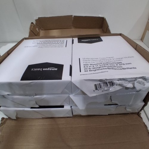 6PK AMAZONBASICS MULTIPURPOSE COPY PRINTER PAPER - 8.5" X 11" - 92 BRIGHTNESS - 3000 SHEETS TOTAL - WHITE image 3