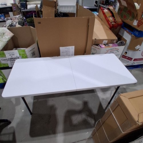 STAR ELITE COMMERCIAL GRADE FOLDING TABLE WITH HANDLE - 6FT - WHITE image 2