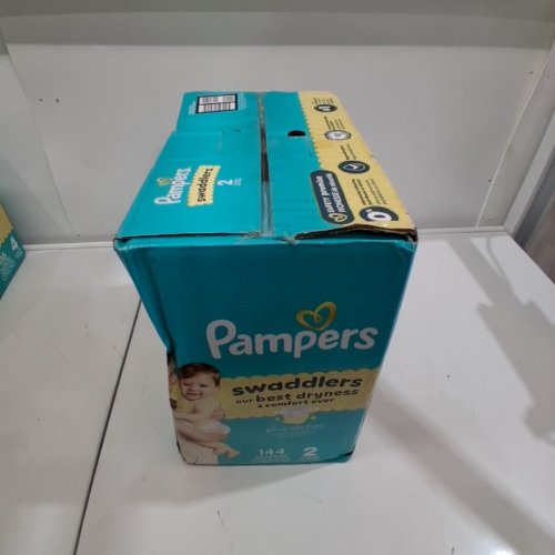 144PK PAMPERS SWADDLERS DISPOSABLE BABY DIAPERS - SIZE 2 (10-22LBS) image 2