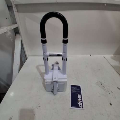 DRIVE MEDICAL ADJUSTABLE HEIGHT & WIDTH BATHTUB SAFETY RAIL - 14.5" - 17" X 3" - 7" - WHITE (MODEL: RTL12036-ADJ) image 3